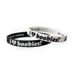 i love boobies! Mini Black White Bracelet Pack